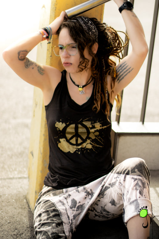 Tank Top "golden Peace"